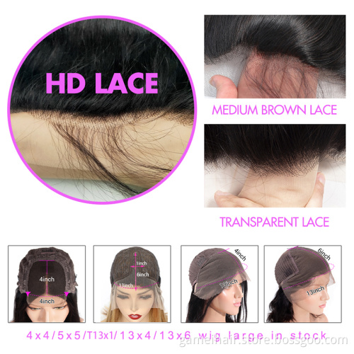 Highlight piano 4/27 body wave 30 inch lace closure wig Ombre 13*4 virgin transparent HD lace front human hair wigs